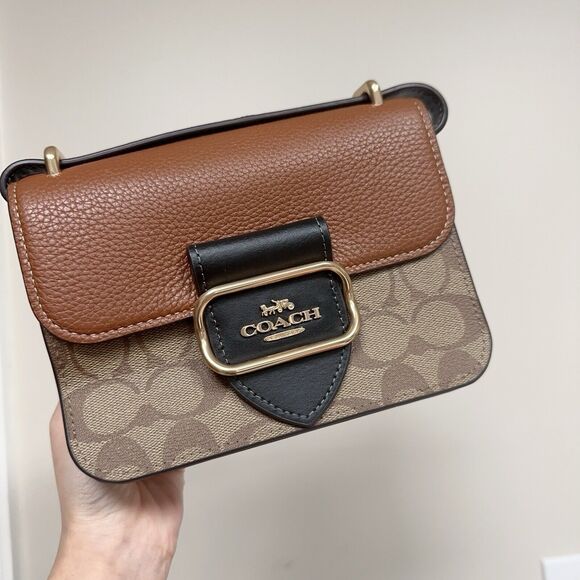 NWT Coach Crossbody Bag Morgan Square in Colorblock Signature Canvas CL462 - Picture 1 of 10